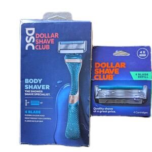 Dollar Shave Club Men's Razor 6-Blade Starter Set 1 Handle, 6x 6-Blade Refills